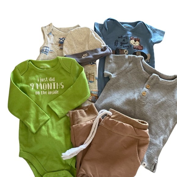 Baby Bundle Apparel 8 piece carters nike okie Dokie 6 mos great 4 layering Fall - Picture 10 of 16